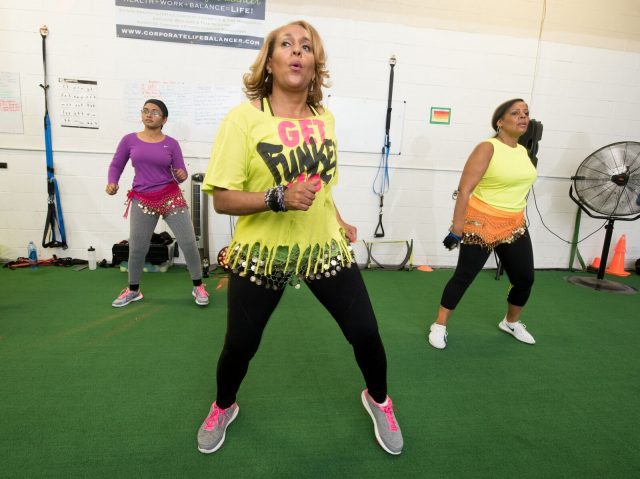pam perry working out zumba